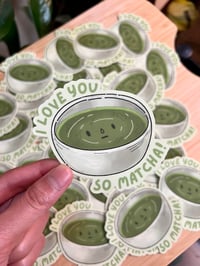 Image 3 of I love you so matcha smiski sticker!