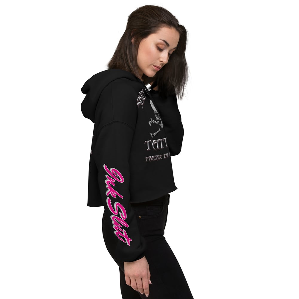 “Ink Slut” Skin Gallery Brand Crop Hoodie