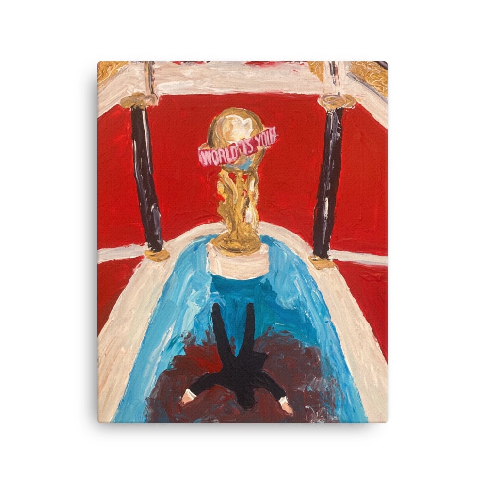 Image of World is yours canvas print 16” x 20”