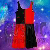 Image 2 of Black n Red Skater Dress
