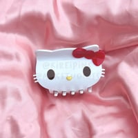 [IN HAND] WHITE BOW KITTY CLAW CLIP