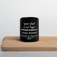 Image 1 of Wears Black, Loves Coffee- Mug 