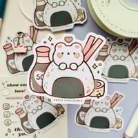 Image 2 of Sushi Bear Vinyl Sticker
