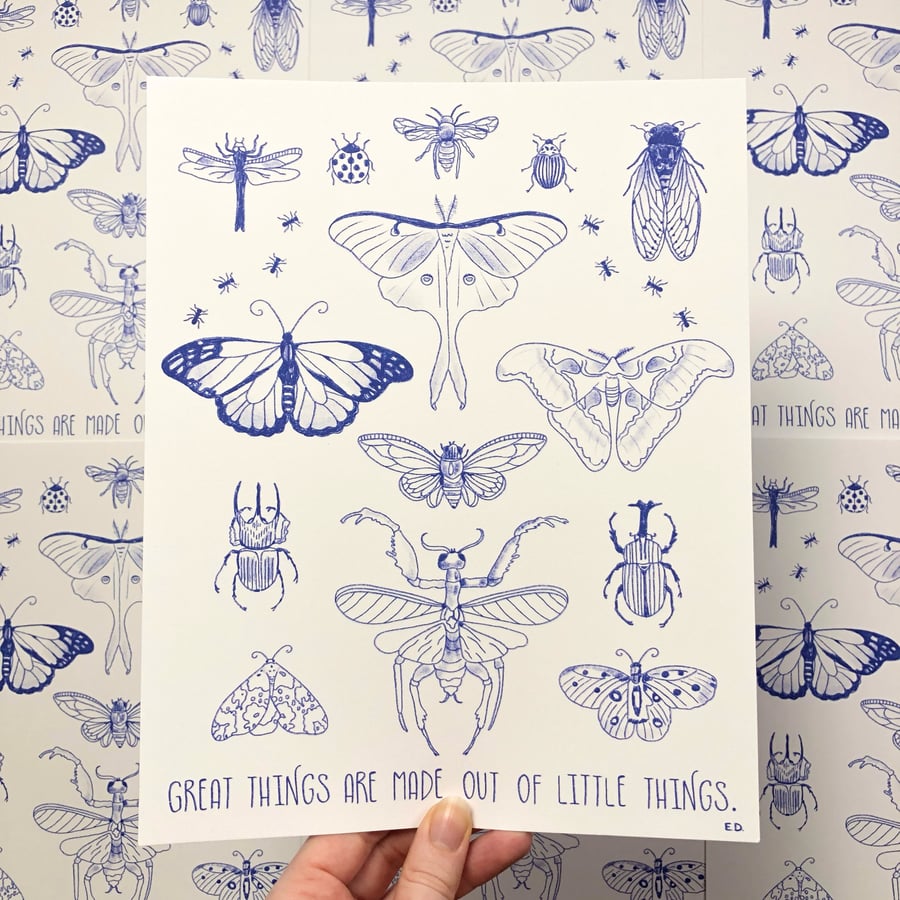 Image of Blue Bug Art Print