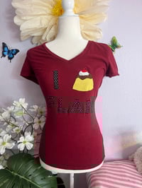 Image 2 of I Love Flan Fitted Top 🍮💕(XS/S)