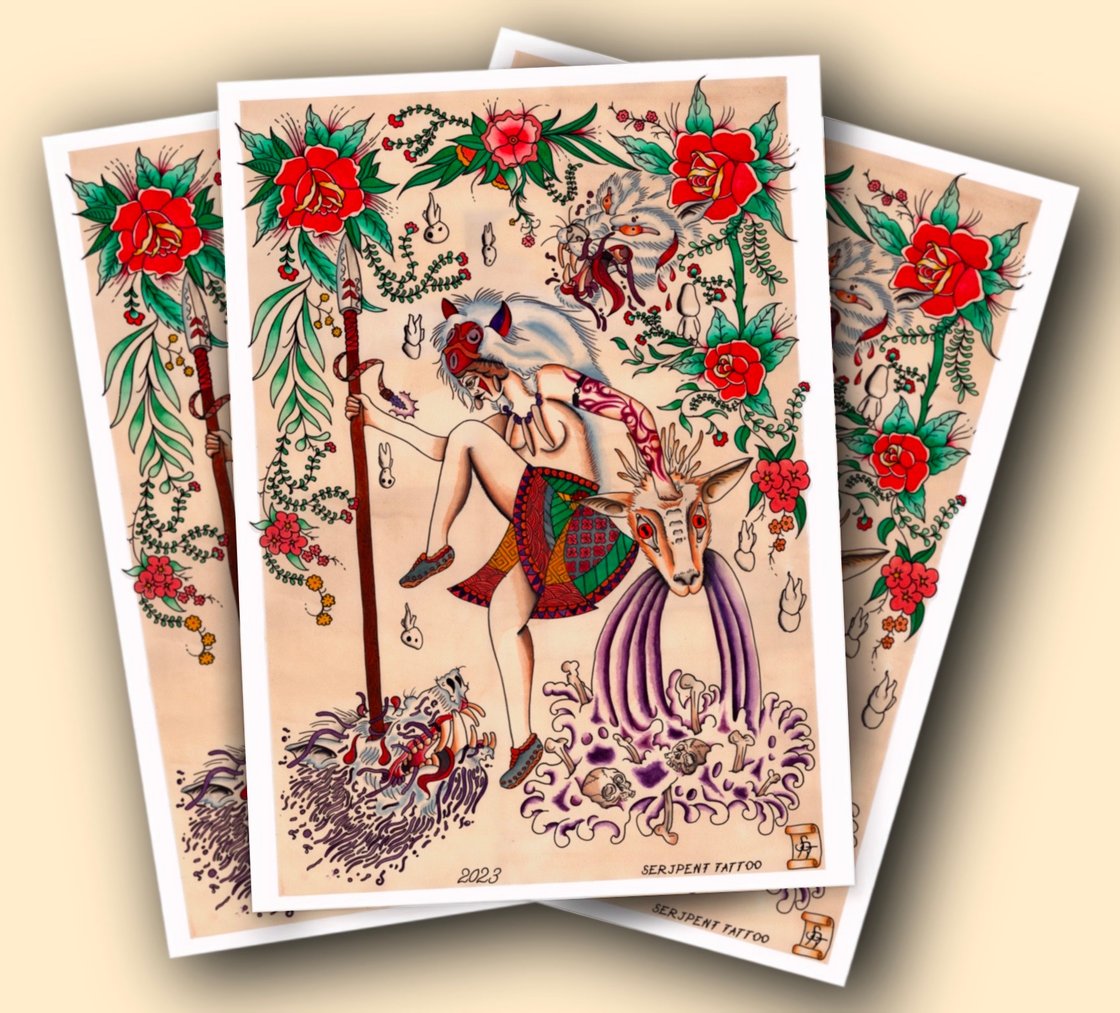 Image of PRINT Mononoke hime “Sun dancer”