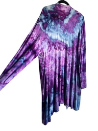 Image 5 of 2XL Jersey Knit Cardigan in Purple Haze Ice Dye