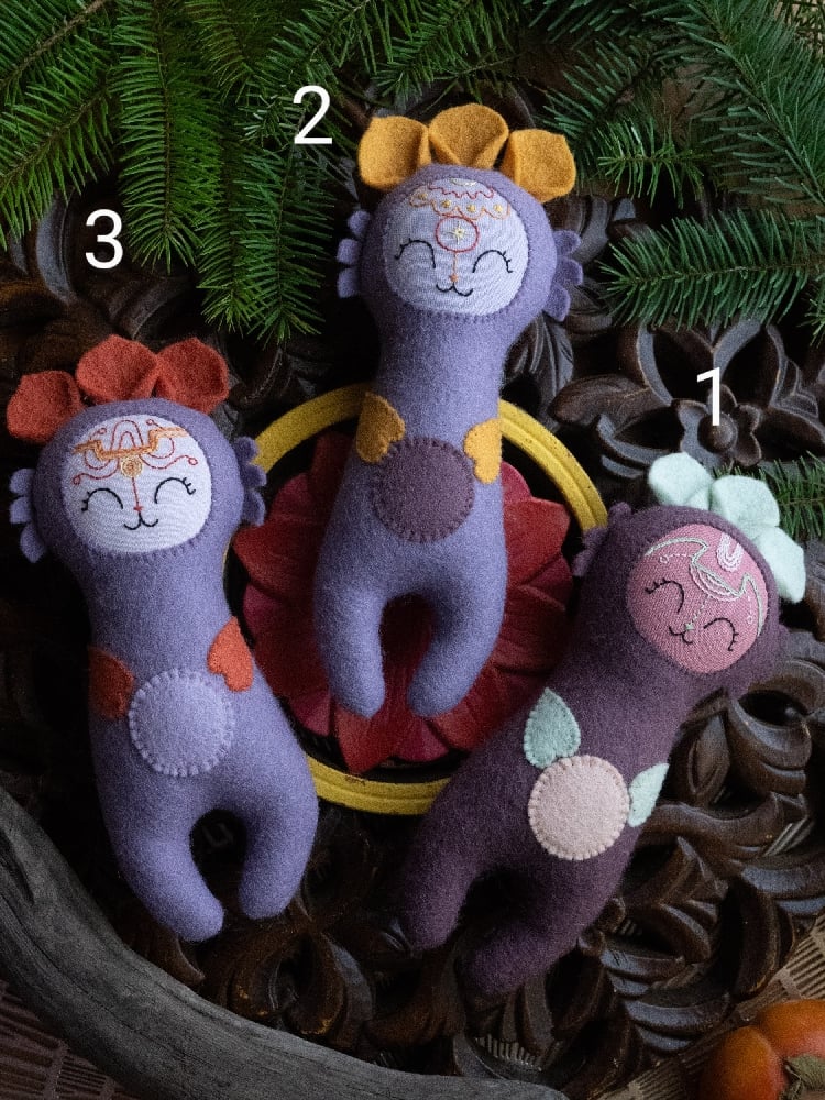 Image of Purple Felt Space Dolls