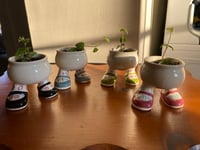 Image 4 of String of Hearts in Walking Legs Egg Cup BLACK (4 TOTAL)