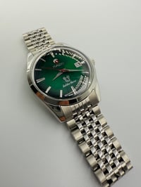 Image 5 of Rado Golden Horse Auto Men’s Watch Green Dial Date Steel Bracelet Swiss Made
