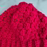 Image 2 of pink hand crocheted hat 