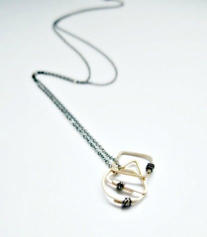 Image of geometrics cluster necklace