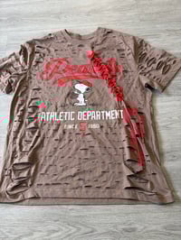 Image 1 of Medium tan peanut/red lace destroyed 