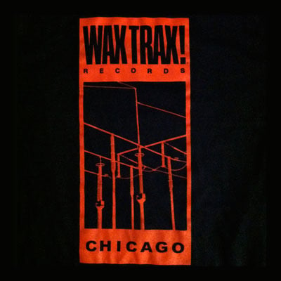 WAX TRAX! - T-Shirt / Classic Wire Logo (Red)