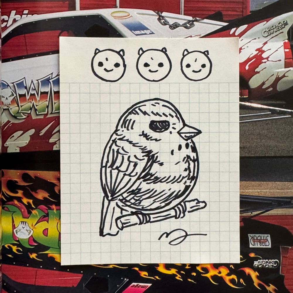 Image of Fat Bird Sharpie Sketch #96