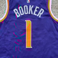 Image 7 of NIKE DRI FIT NBA PHOENIX SUNS DEVIN BOOKER ICON EDITION 2022/23 SWINGMAN JERSEY MENS SIZE LARGE NEW