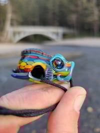 Image 3 of Dark Rainbow Koi Pendant