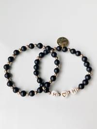 Image 1 of Black onyx bracelet set 
