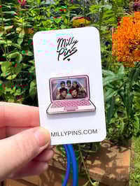 Image 1 of X Factor Video Diary Laptop - One Direction Enamel Pin - 1D Fan Merch