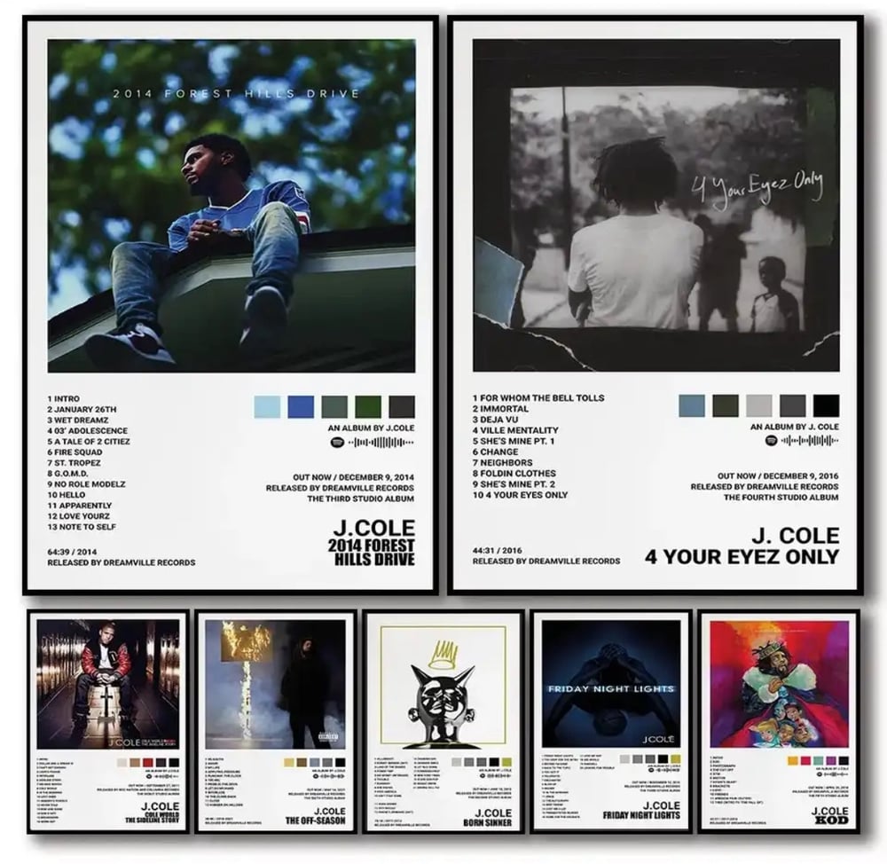 J.Cole Album Posters