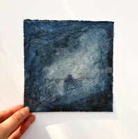 Image 2 of Textured blue landscape original painting