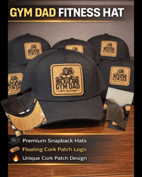 Gym Dad Floating Cork Cap (snap back mesh breathable back) 