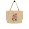 Large organic tote bag beige 