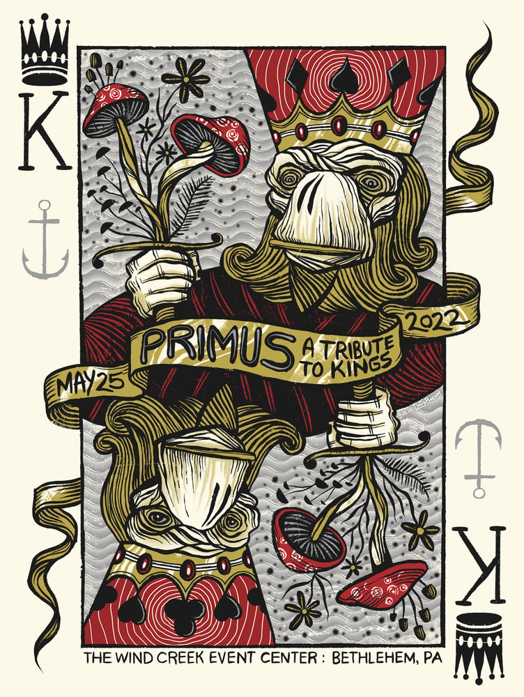 Image of PRIMUS : MUSHROOM KING SHOW POSTER : BETHLEHEM 