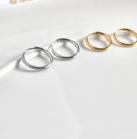 Image 3 of Hoop Huggie Earrings