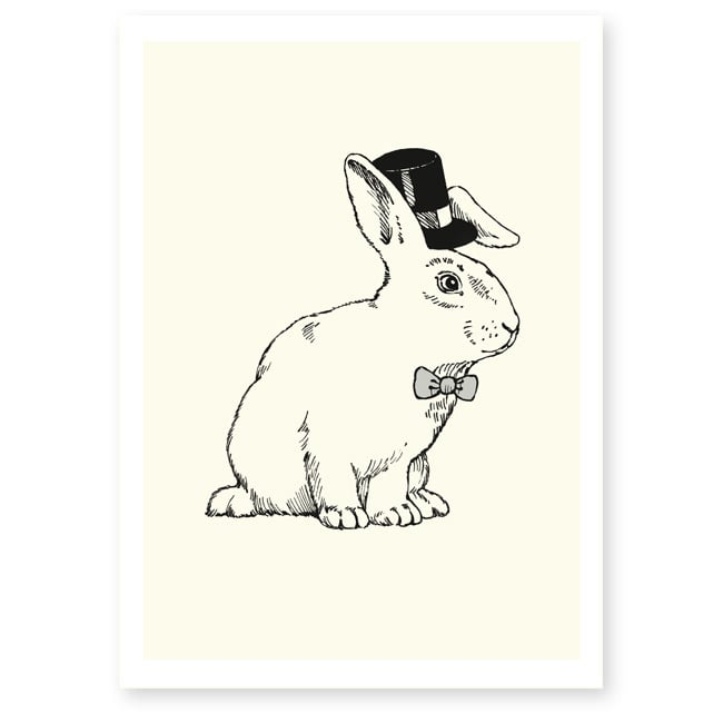 Image of Affiche A4 Lapin magicien 