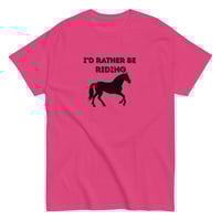 Image 6 of Unisex classic tee, I’d Rather Be Riding Horse Graphic T-Shirt – Equestrian Statement Tee