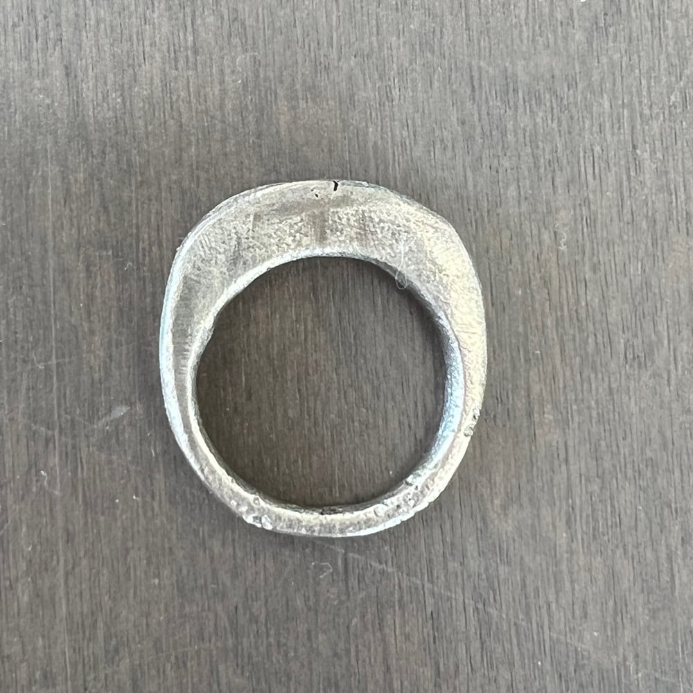 Image of Sandcast Sterling Silver Ring, Size 7.5