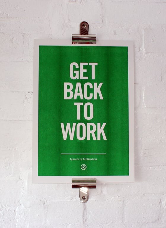 Image of Get Back To Work — Including p+p (UK)