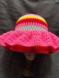 Image 2 of *CUSTOM* Double Brim Ruffle Bucket Hat