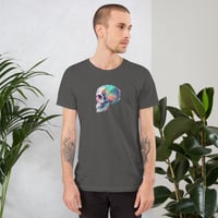 Image 21 of Colorful Neon Watercolor Skull Unisex t-shirt