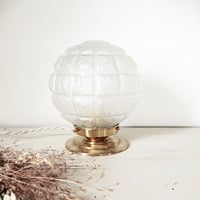 Image 1 of Lampe A Poser Verre Damiers 