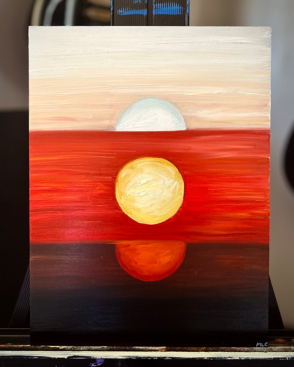 “Three Suns” Original Oil Painting