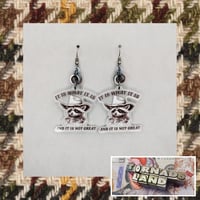 Cowboy Raccoon Earrings