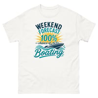 Image 2 of Weekend Forecast 100% Chance of Boating Summer Lake T-Shirt