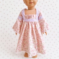 Lana long dress in pink floral 