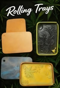 Polished Resin Pocket Rolling Tray
