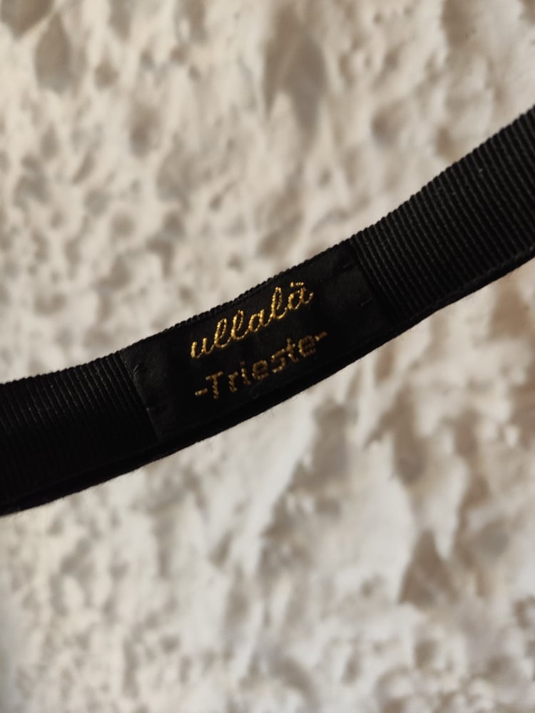 Image of Cerchietto fiocchetto sottile feltro nero