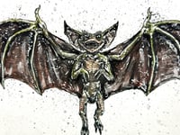 Image 4 of Bat Gremlin 9x7 Original 