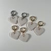 Medium Heart Porcelain Earrings