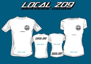 Image of Local 209 Skaters Union - Logo Tee 2012 - White