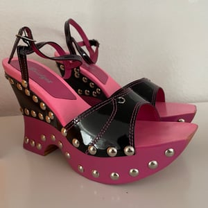 Image of DEADSTOCK BRIDGET WOODEN WEDGES 