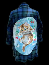 Image 1 of Large Tree Kitten Flannel
