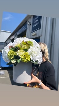 Image 1 of CONCRETE COLLECTION mixed flower cylinder