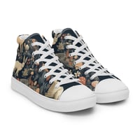 Image 2 of Woodland Creatures Boho Cottagecore Nature Inspired Women’s high top canvas shoes