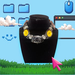 Image of Black &  Yellow Watch necklace 